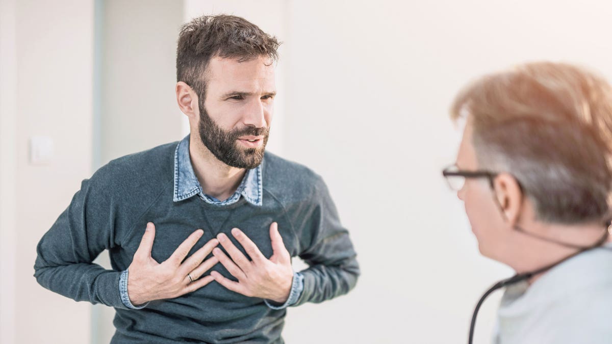 Man at doctor