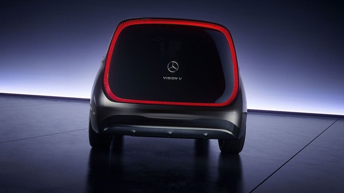 Luxury Mercedes electric van with 65-inch screen, 42 speakers