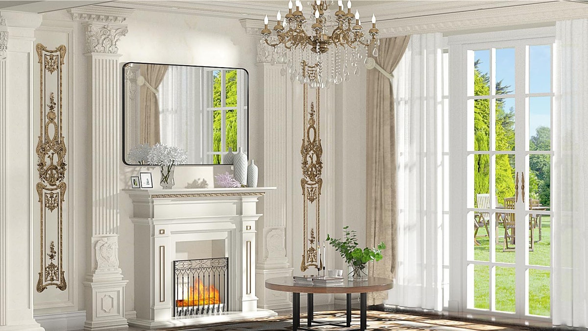 This mirror is easy to install horizontally or vertically.