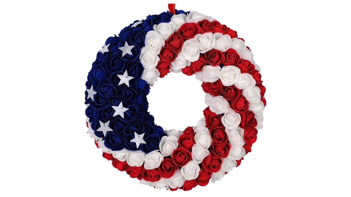 Hang a wreath to show your patriotism all year.