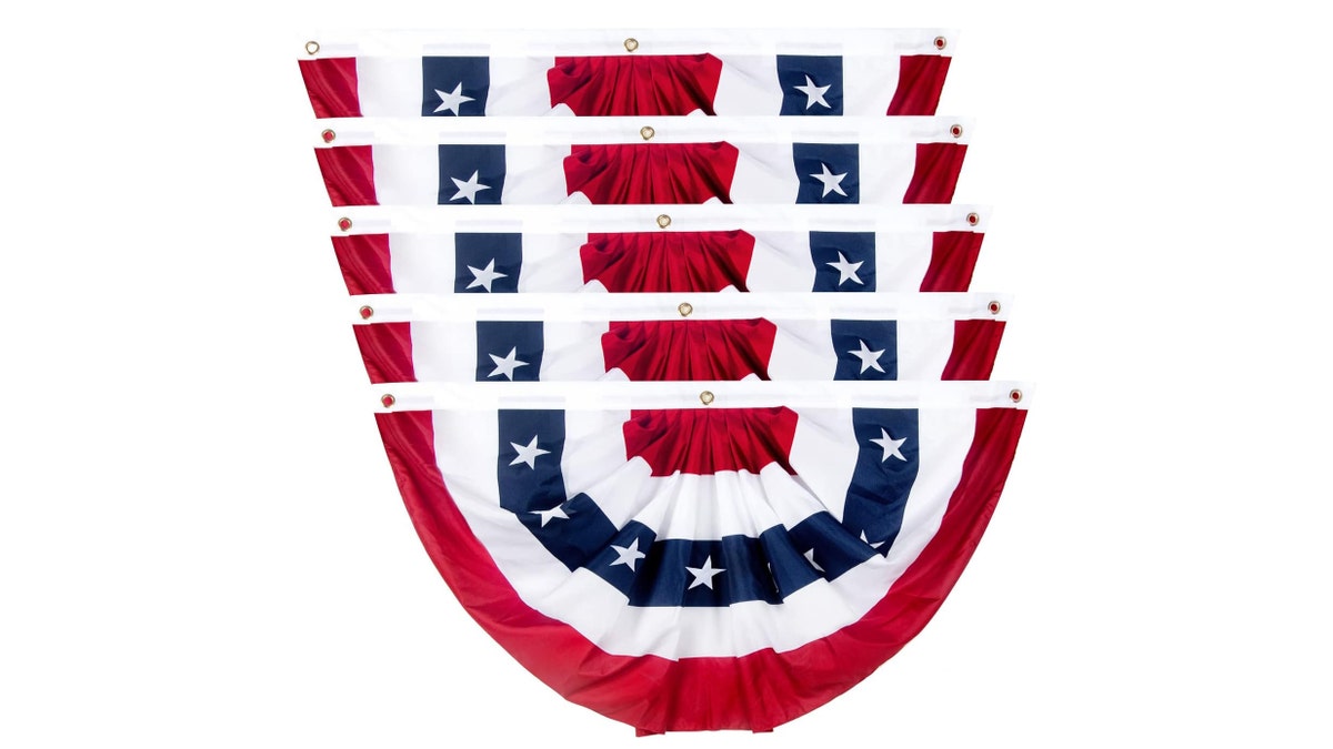 American flag bunting is a classic decoration.