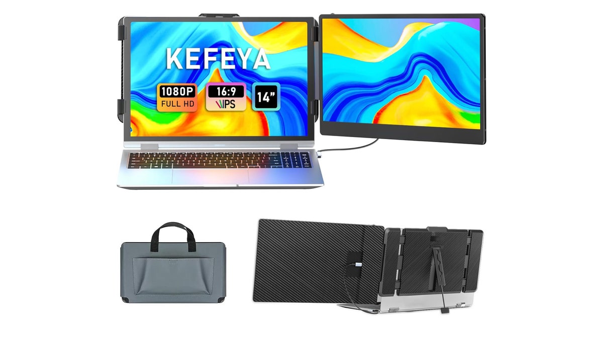 Give yourself more work space with a laptop screen extender.