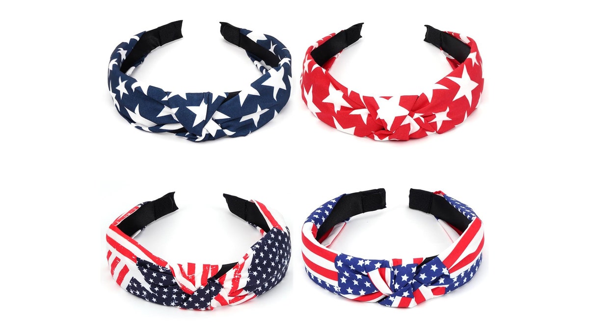 Add a small touch of red, white and blue to your outfit.?