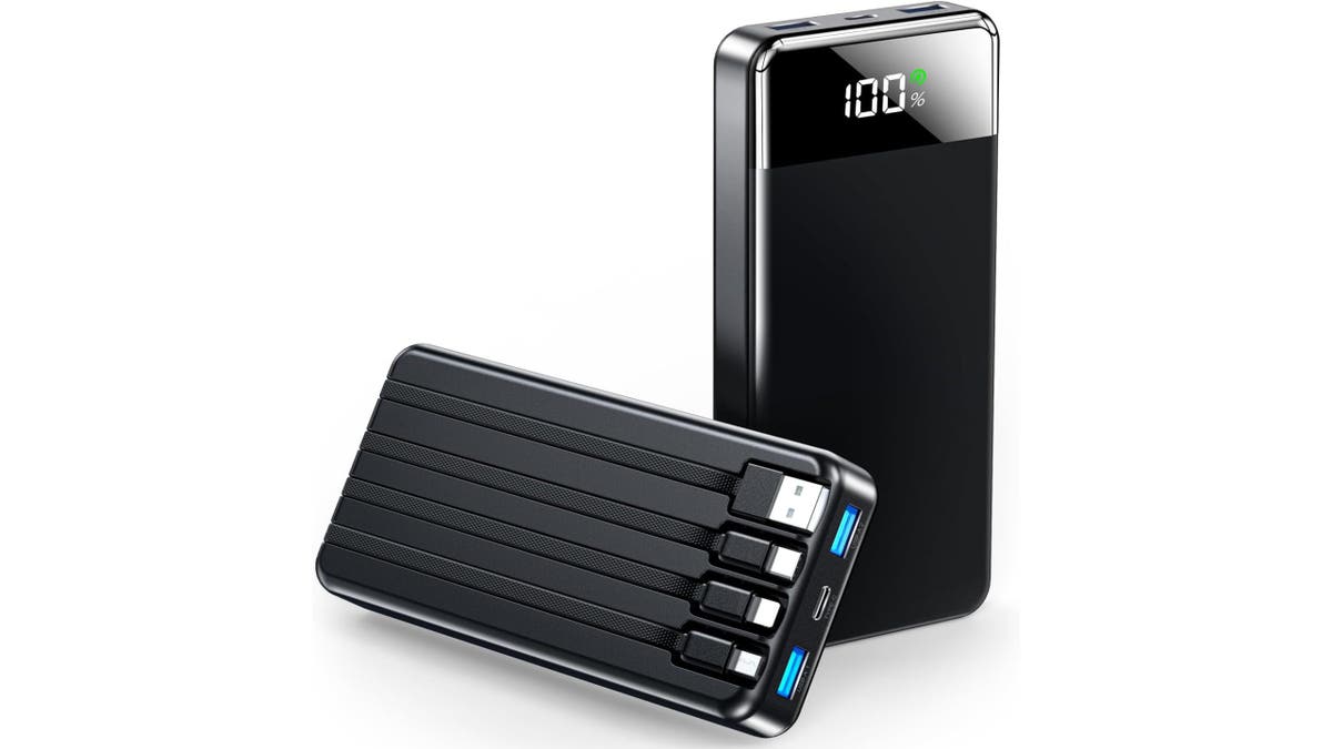 A power pack with built-in cables.
