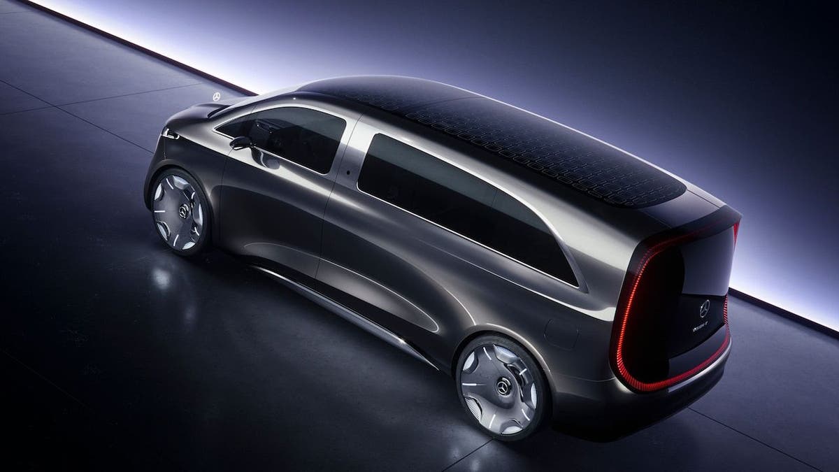 Luxury Mercedes electric van with 65-inch screen, 42 speakers