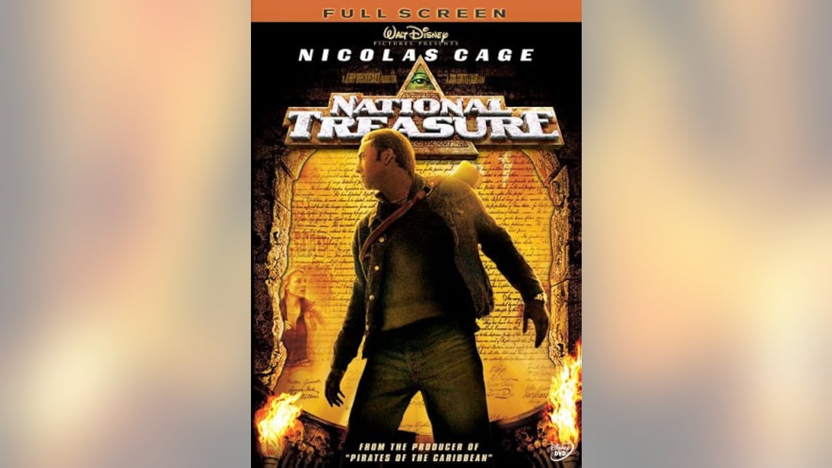 National Treasure portrays a treasure hunter who steals the Declaration of Independence to protect it from falling into the wrong hands.
