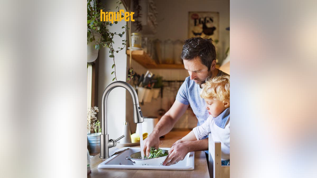 Update your kitchen with a modern faucet.