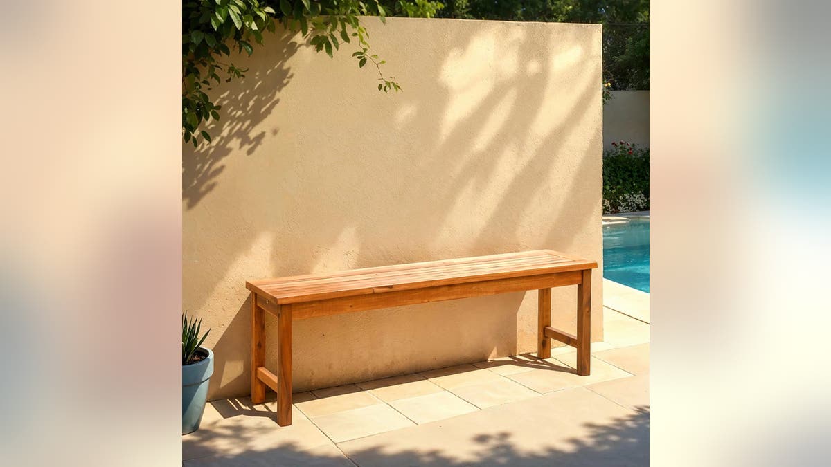 This bench is great for sliding under a table.
