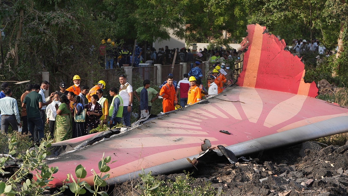 Air India Boeing jet crash site