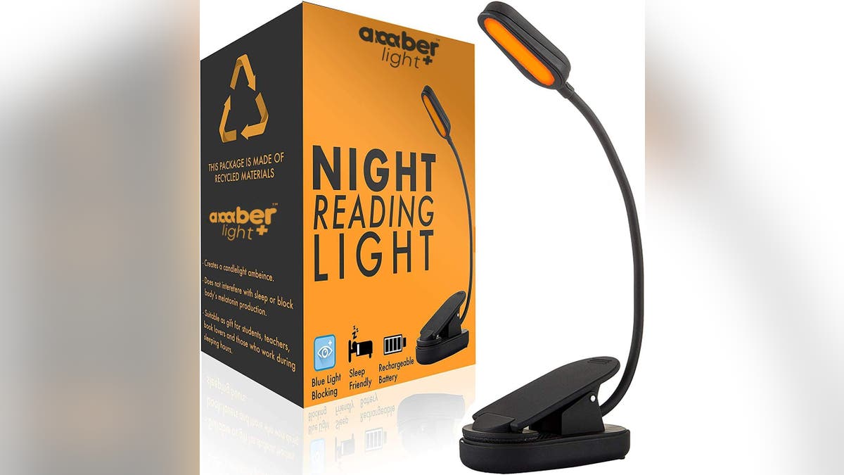 An amber light is a great choice if you are reading in bed.