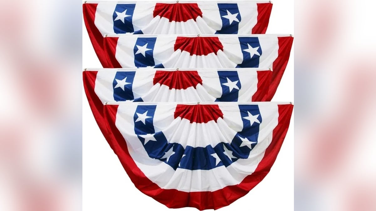 Decorate the exterior of your home with classic red, white and blue bunting.