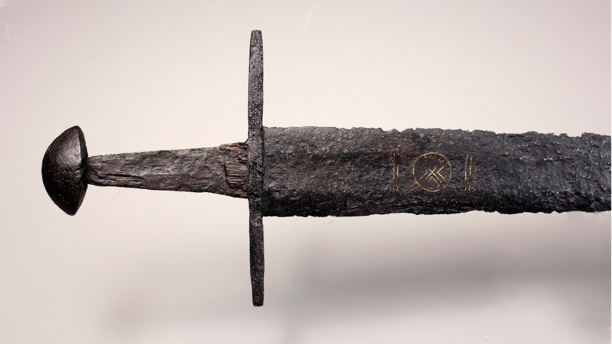 View of sword's crossguard