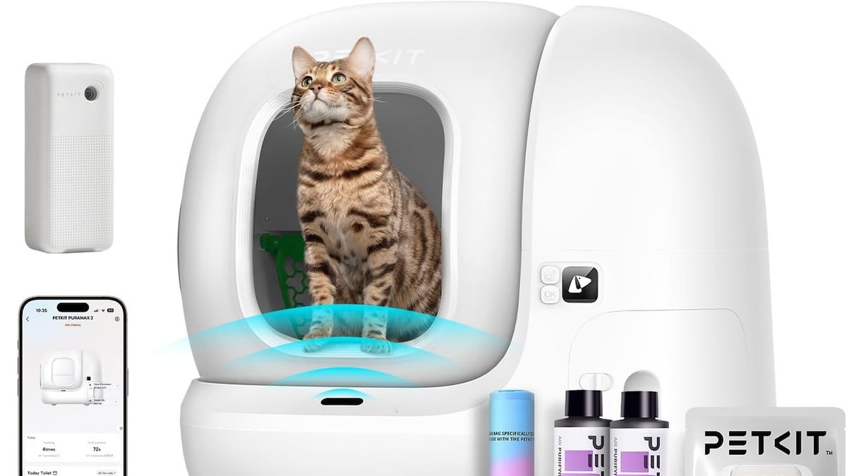 The PetKit Pura X features an integrated deodorizing strategy and an app that monitors your cat's wellness metrics.