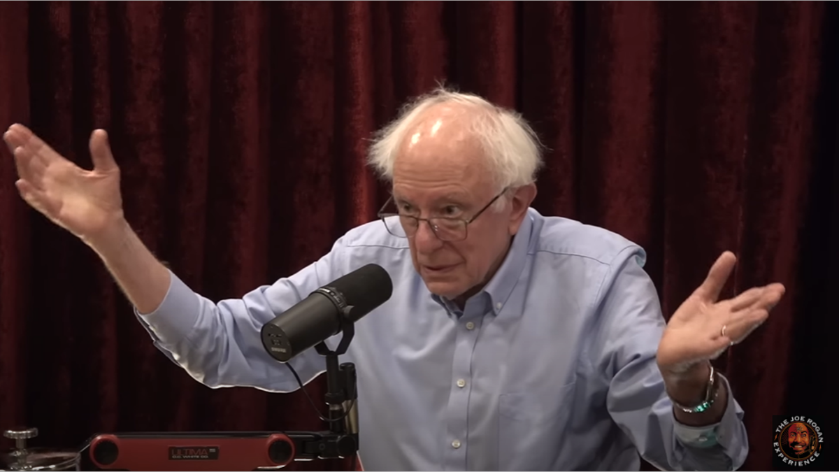 Bernie Sanders speaks to Joe Rogan