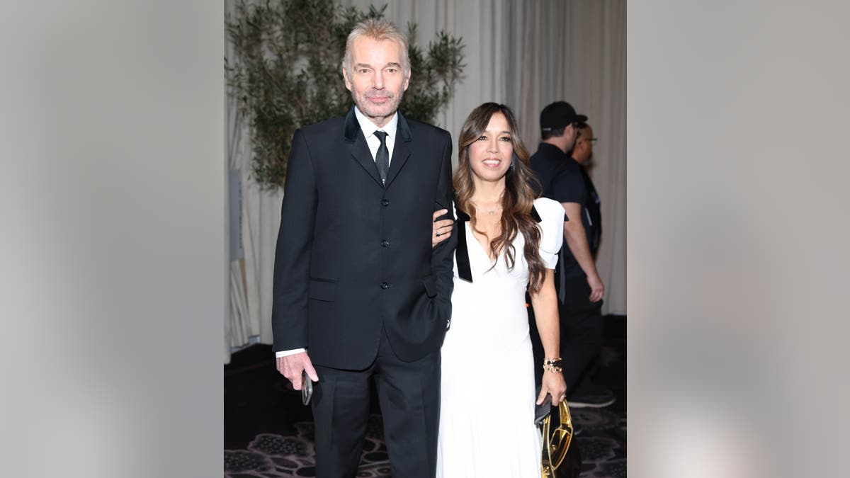 Billy Bob Thornton and wife Connie Angland at the Golden Globe Awards in 2025.