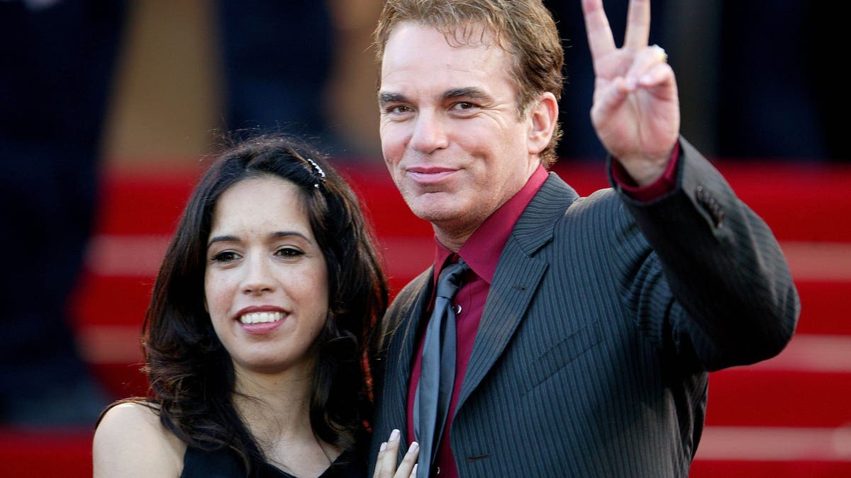 Billy Bob Thornton and wife Connie Angland at the Bad Santa premiere in 2004.