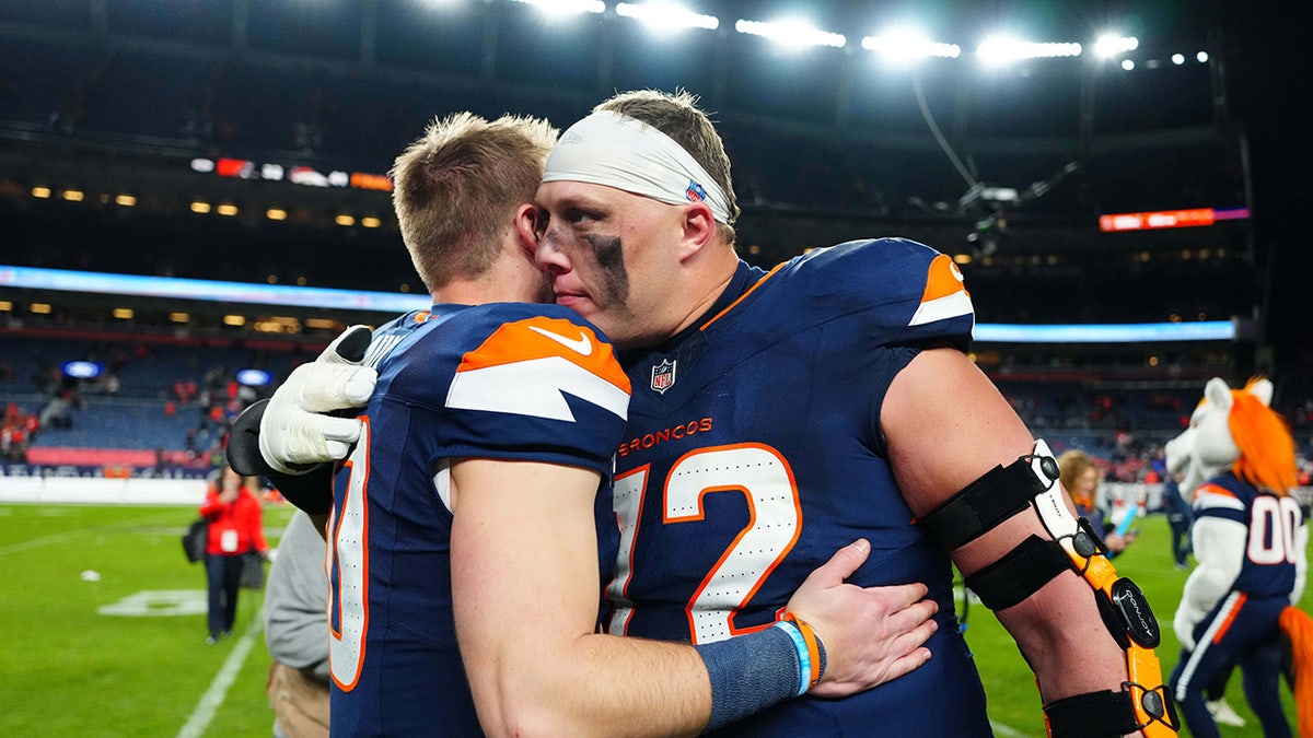 Bo Nix and Garett Bolles