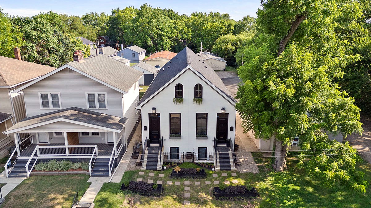 Exterior of Columbus, Ohio, home nicknamed ‘The Book House’ for it’s many bookshelves and old German cottage style.