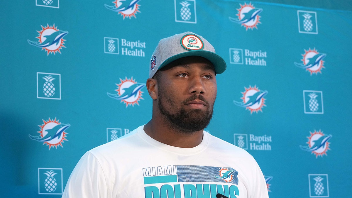 Bradley Chubb fields questions from media