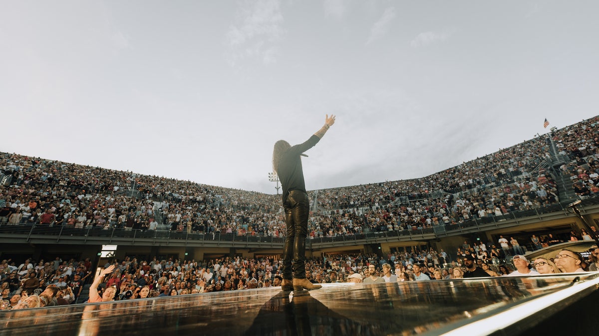 Brandon Lake performing outdoors