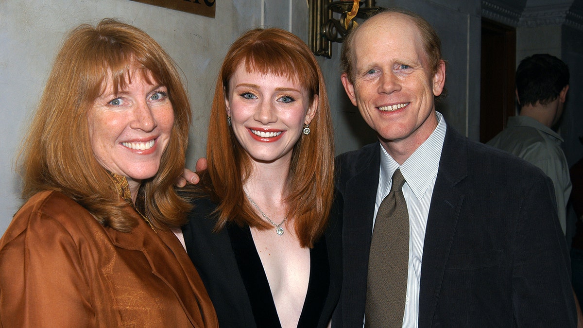 Ron Howard with wife Cheryl (left) and daughter Bryce Dallas