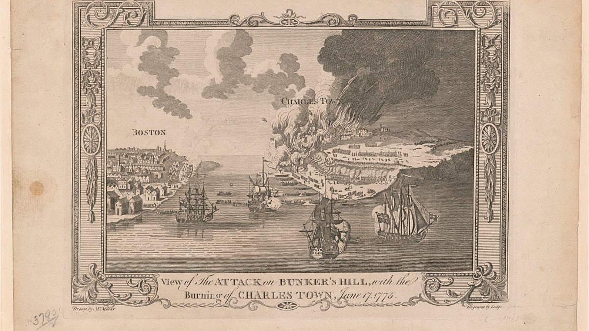 View of the attack on Bunker's Hill