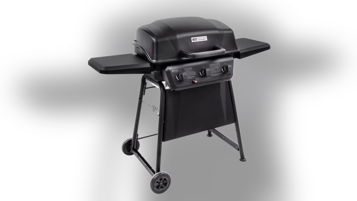 The grill is enough to fit a smaller patio.