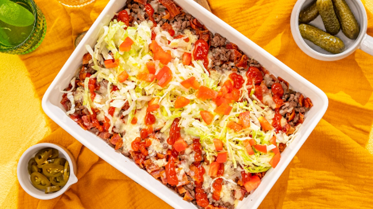 Try this breadless cheeseburger casserole.