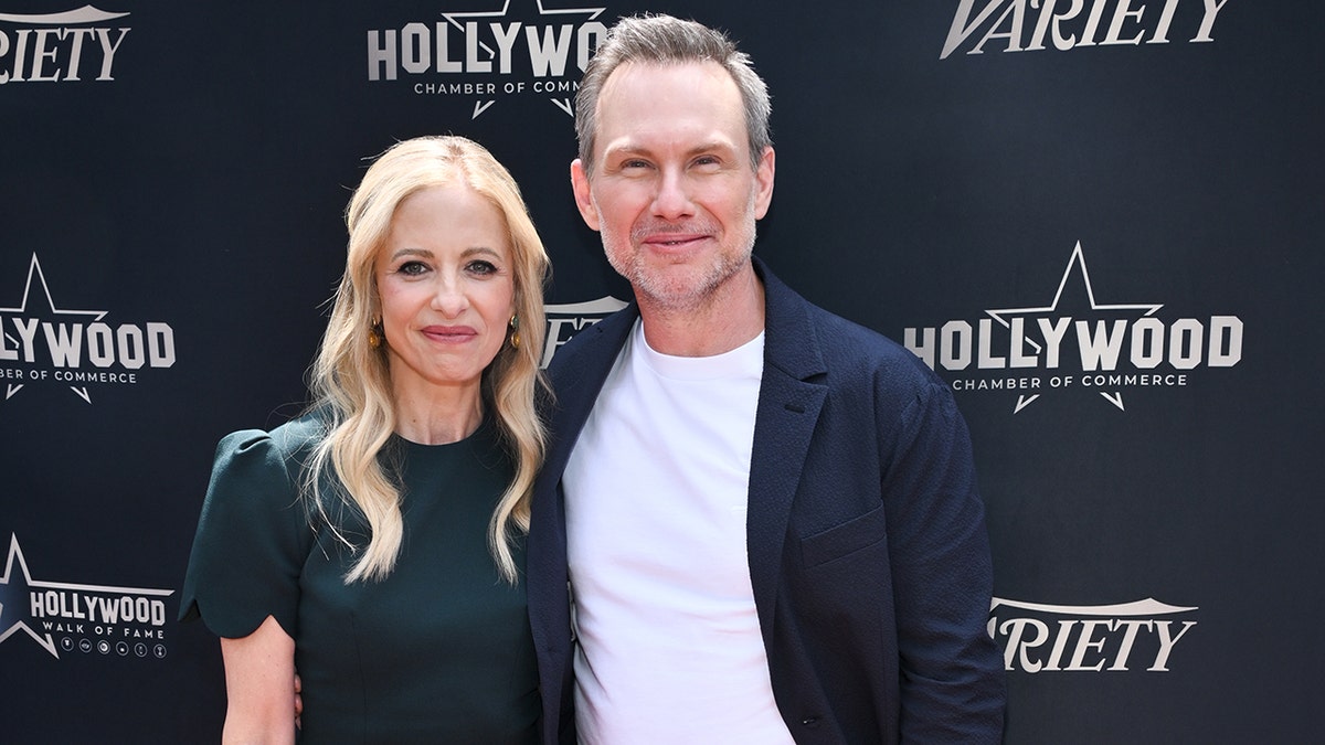 Sarah Michelle Gellar and Christian Slater on a celebrity trip to Hollywood.