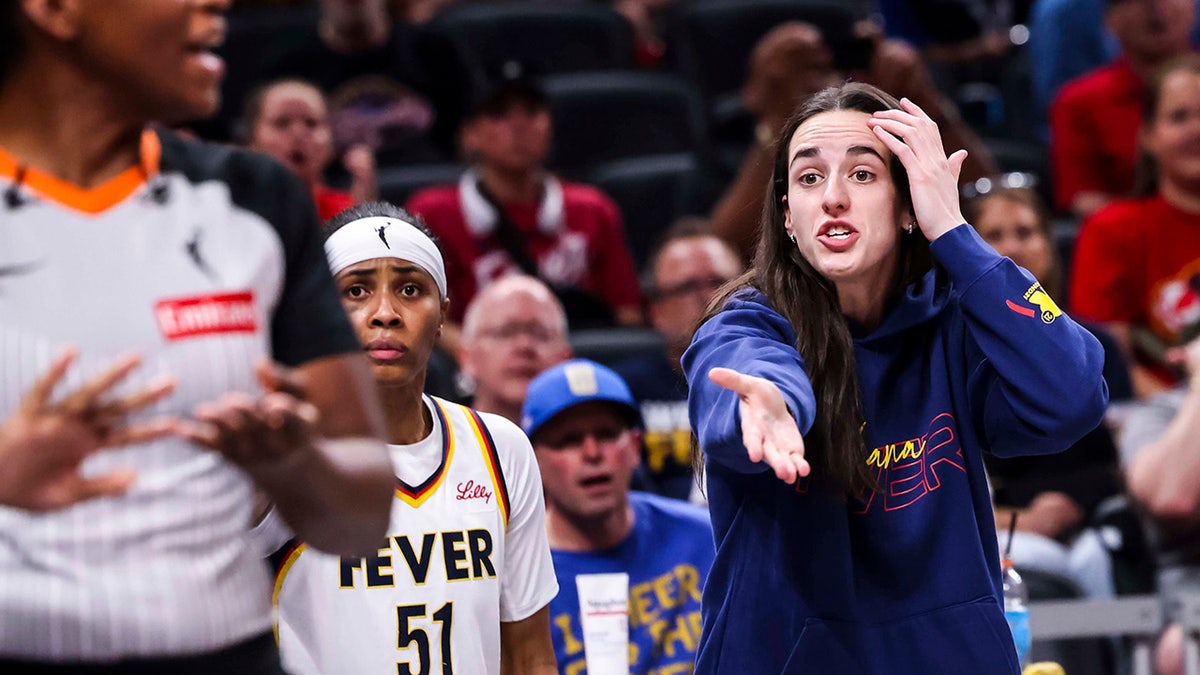 Caitlin Clark reacts