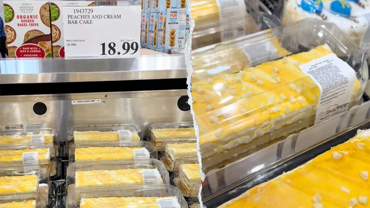 Split image of Costco cakes