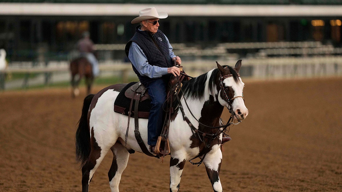 D. Wayne Lukas on a horse