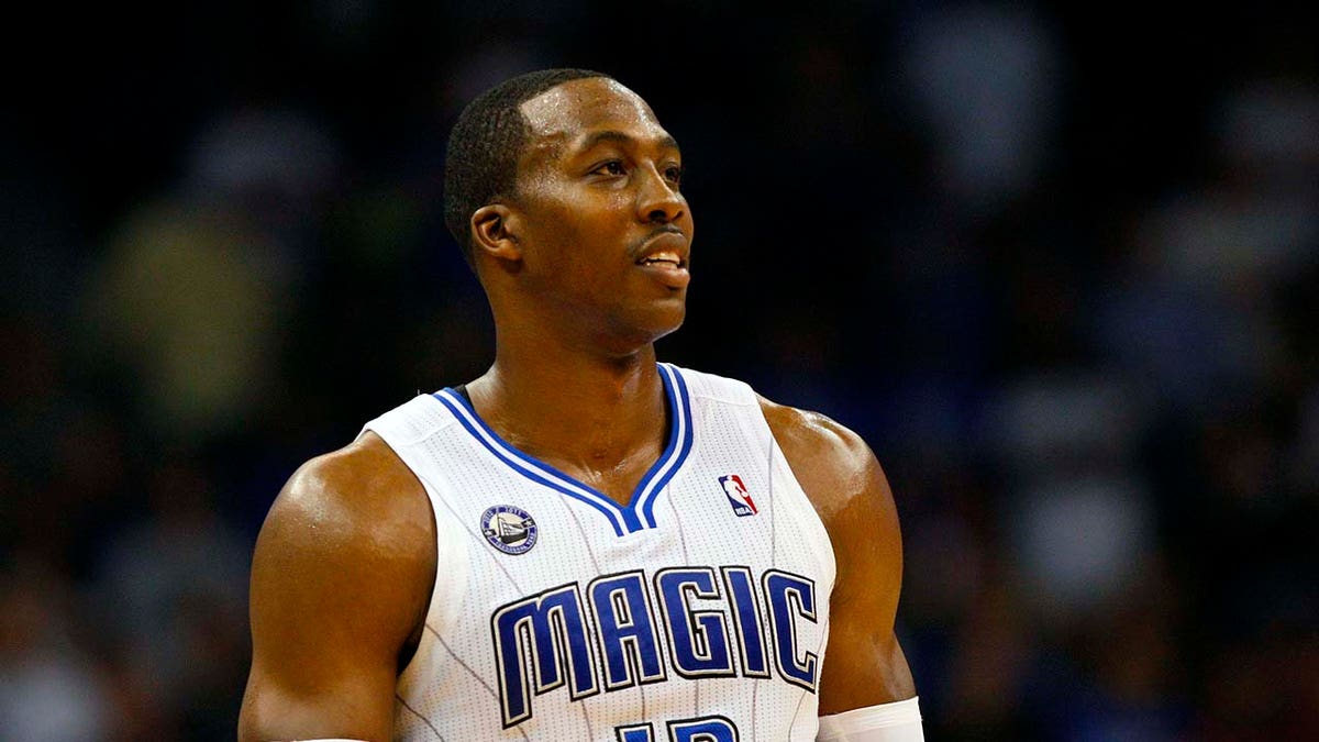 Dwight Howard looking on
