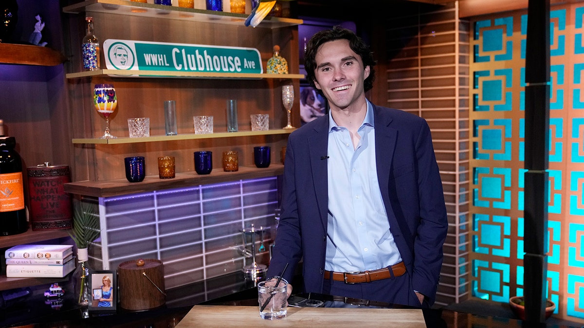 Hog on the set of Andy Cohen's show