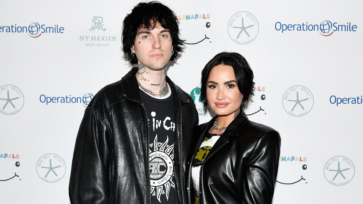 Demi Lovato and Jutes walk the red carpet together in 2023.