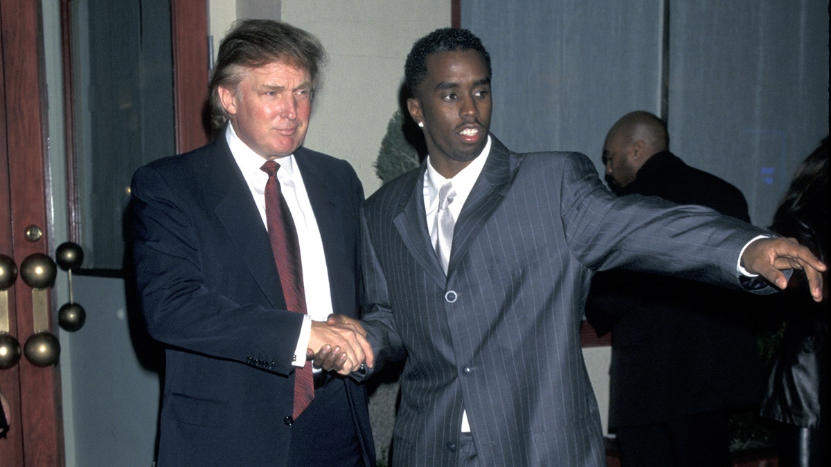 Diddy and Donald Trump wear suits