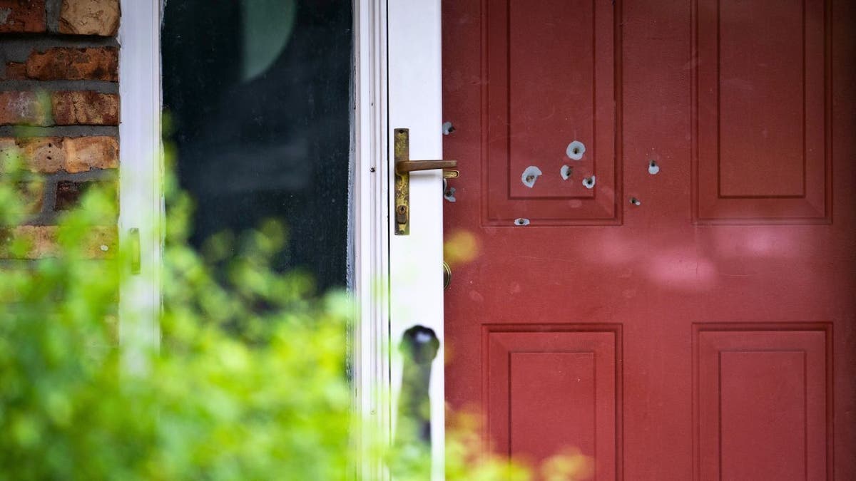 door bullet holes