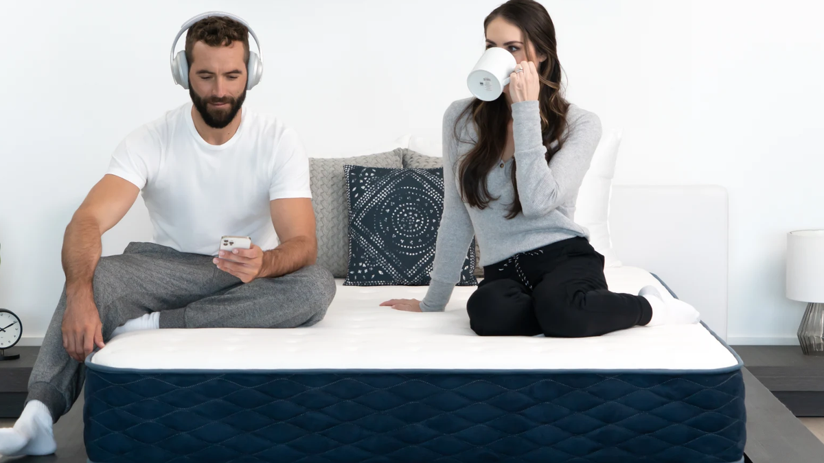 This hybrid mattress combines the supportive and responsive feel of a traditional innerspring with the comfort and pressure relief of foam.