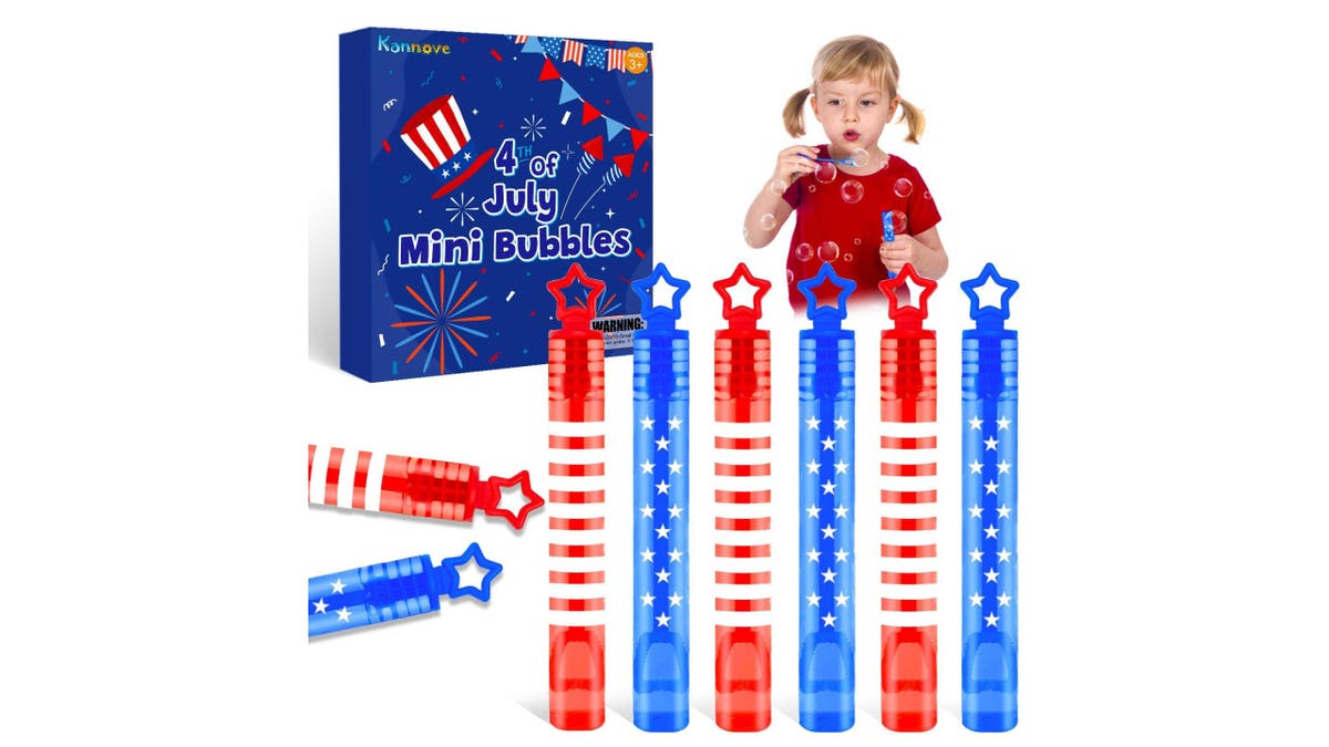 These bubble wands have a patriotic flare. 