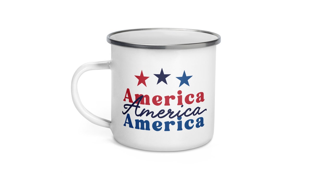 This durable mug is great for camping or outdoor activities.
