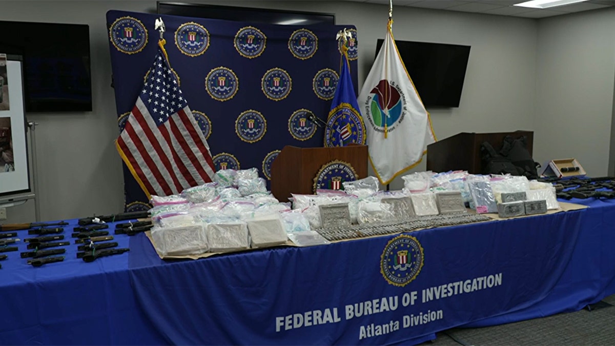 FBI shows drugs seized during massive drug bust