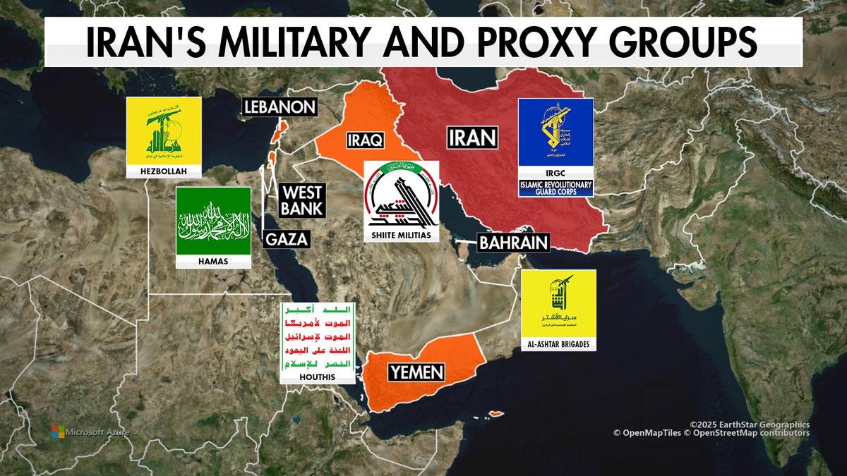 Iran military and proxy map