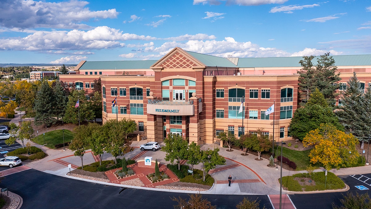 Exterior of the Focus on the Family headquarters building in Colorado Springs, Colorado.