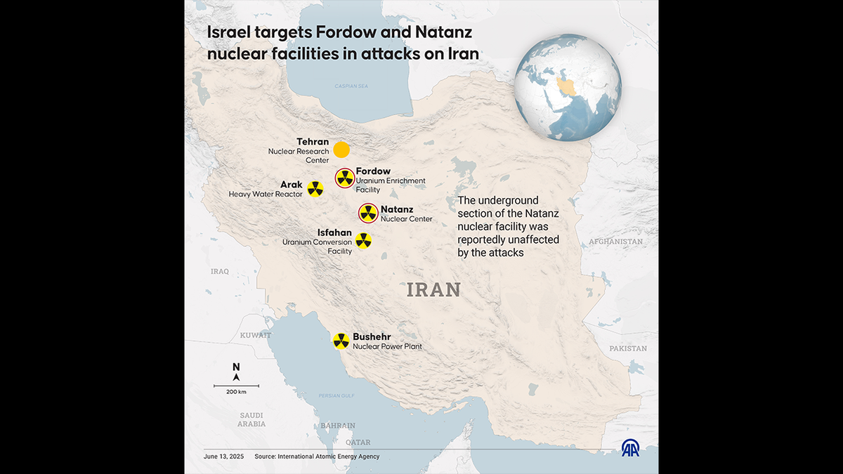 The map shows the nuclear site underground
