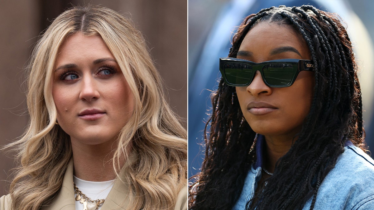 Riley Gaines and Simone Bils split