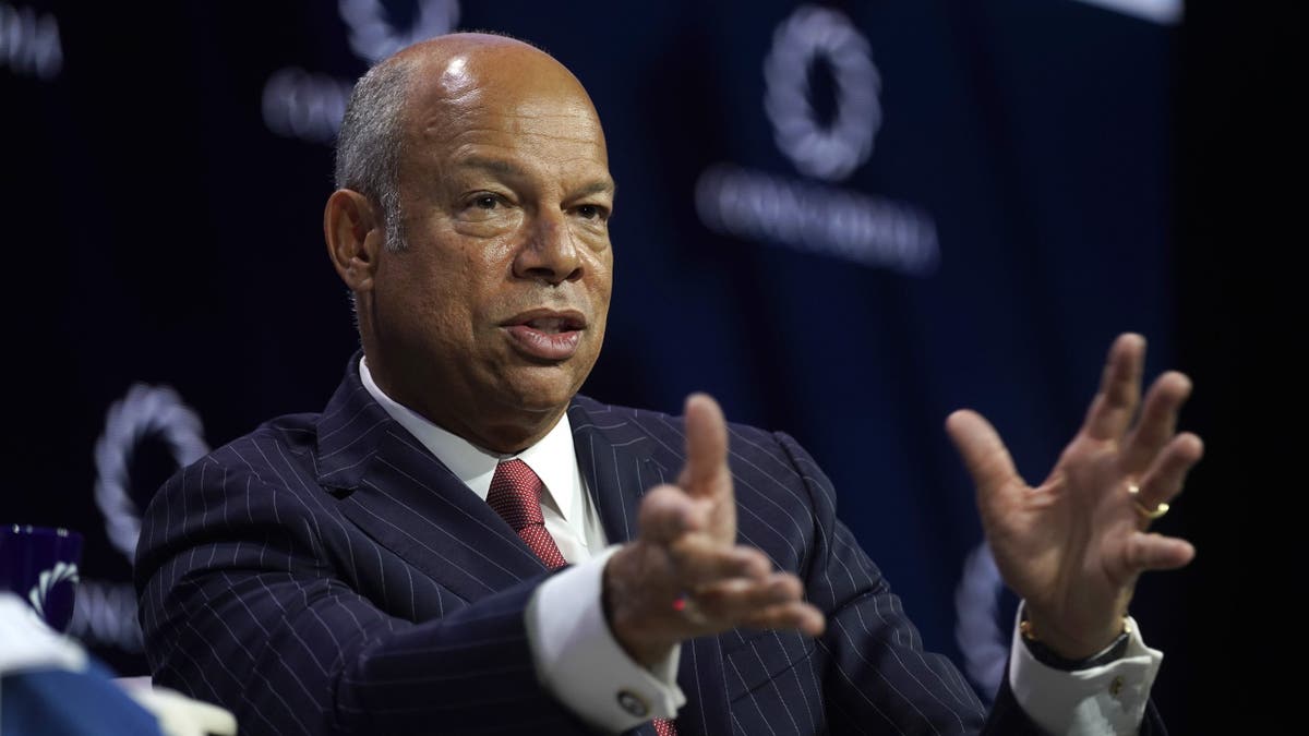 Jeh Johnson, Former Secretary, U.S. Department of Homeland Security, speaks onstage during the 2019 Concordia Annual Summit - Day 2 astatine Grand Hyatt New York connected September 24, 2019 successful New York City. (Photo by Riccardo Savi/Getty Images for Concordia Summit)