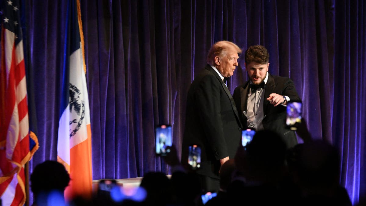 Gavin Wax with President Donald Trump at the New York Young Republican Gala December 9, 2023