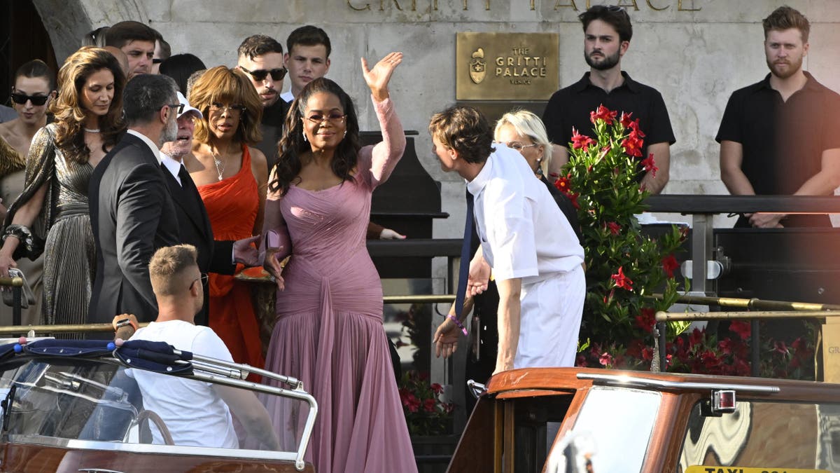 Oprah Winfrey seen with Gayle King and friends at the Bezos Sanchez wedding in Italy