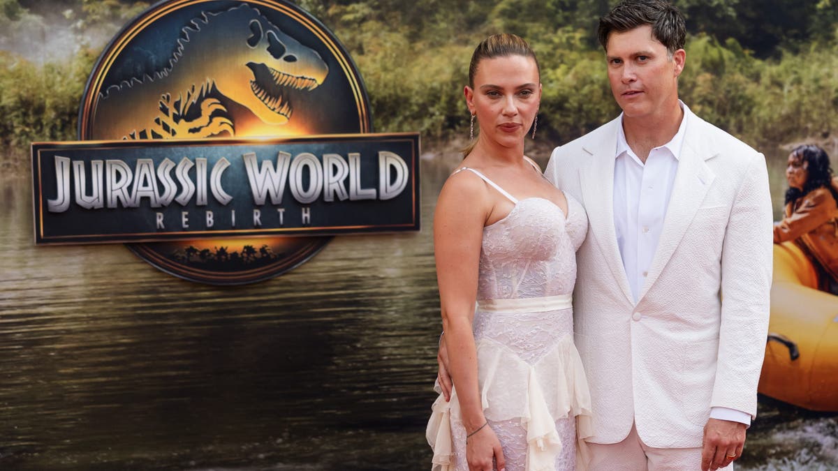 Scarlett Johansson and Colin Ghost at the premiere of the World Jorani movie