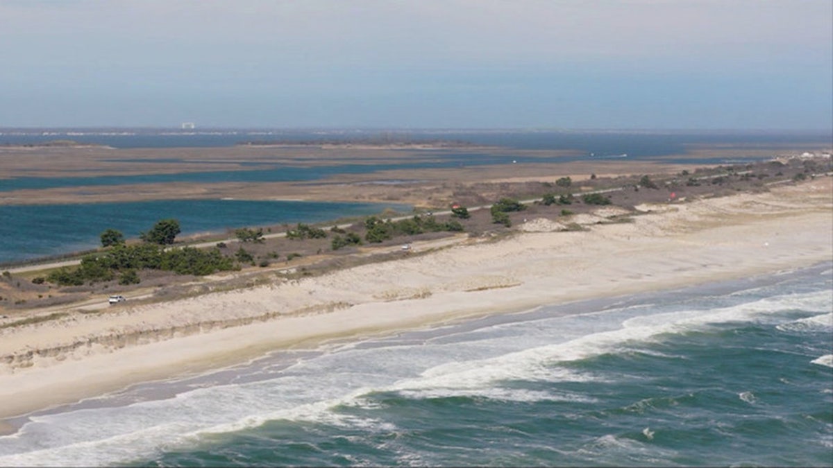 An aerial view of Gilgo Beach.